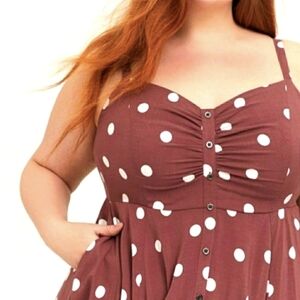Torrid - Retro inspired Polka dot midi dress - size 0 (12)